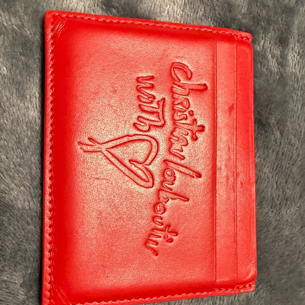 Christian Louboutin Vibrant Red Card Holder